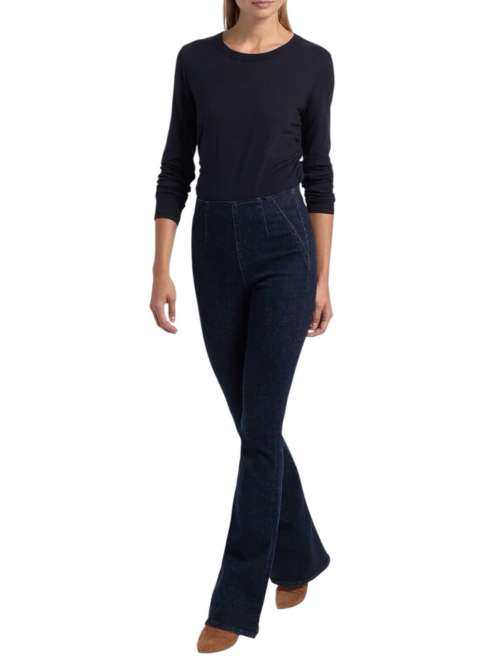 Veronica Beard Beverly Off-Duty Skinny Flare Jeans Onyx Black M NWT $298